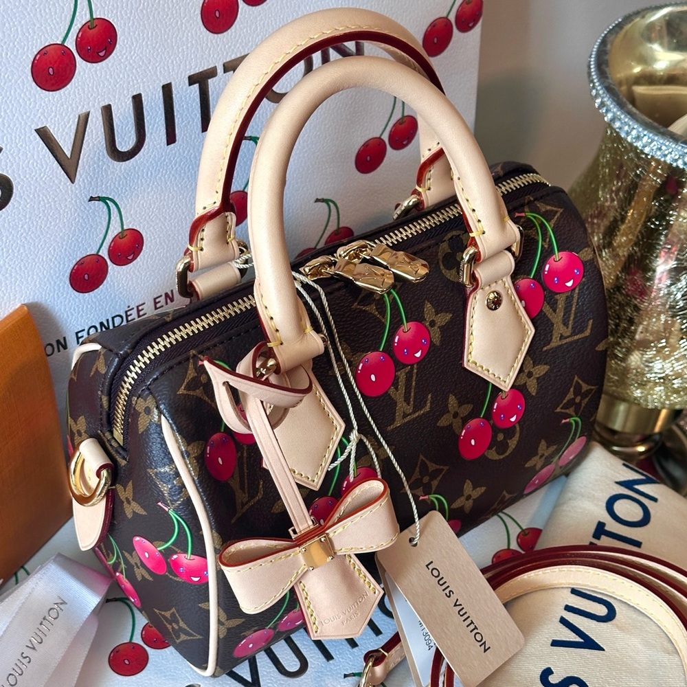 🆕💖 Louis Vuitton LV X TM Murakami Cherry Cerises Speedy 20 - Picture 8 of 17